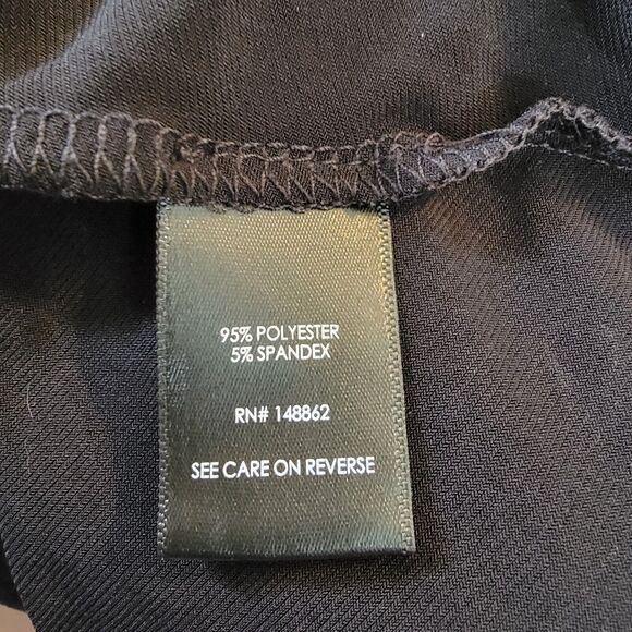 Torrid Dress Plus Sz 5 Black Mini Studio Knit Surplice Faux Wrap Pockets Stretch - Picture 10 of 15